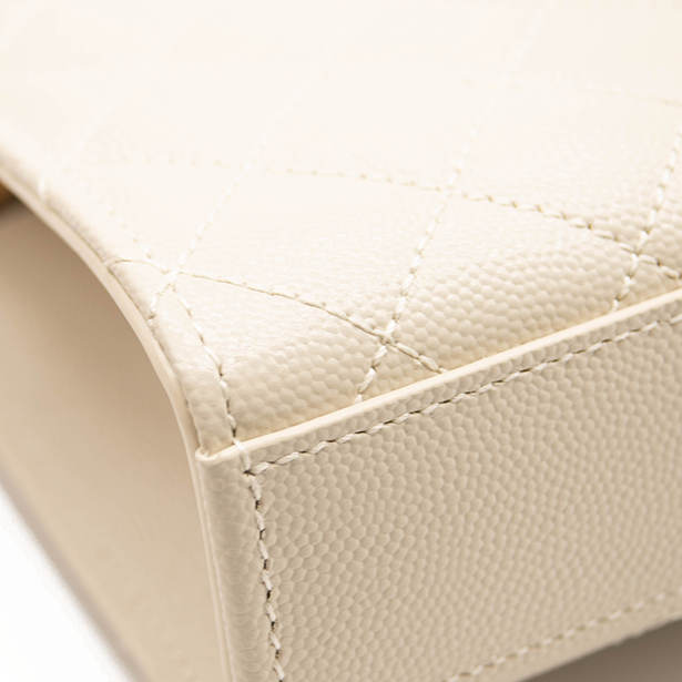 NEW Saint Laurent Monogram Small Envelope Leather Wallet On Chain Mixed Matelasse