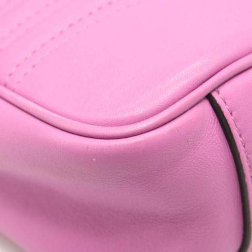 USED Gucci Calfskin Matelasse Medium GG Marmont Shoulder Bag Candy Mousse