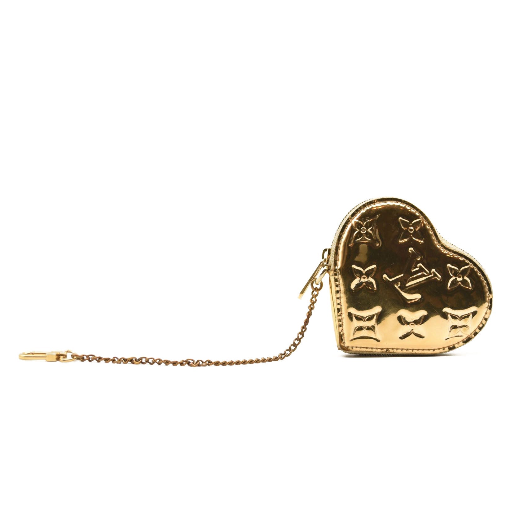 lv heart shaped coin purse