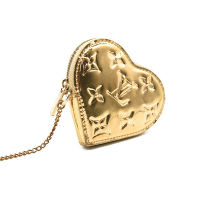 Louis Vuitton Monogram Miroir Heart Coin Purse