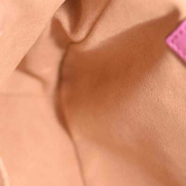 USED Gucci Calfskin Matelasse Medium GG Marmont Shoulder Bag Candy Mousse