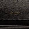 NEW Saint Laurent Grain De Poudre Textured Mixed Matelasse Triquilt Medium Monogram Satchel Black