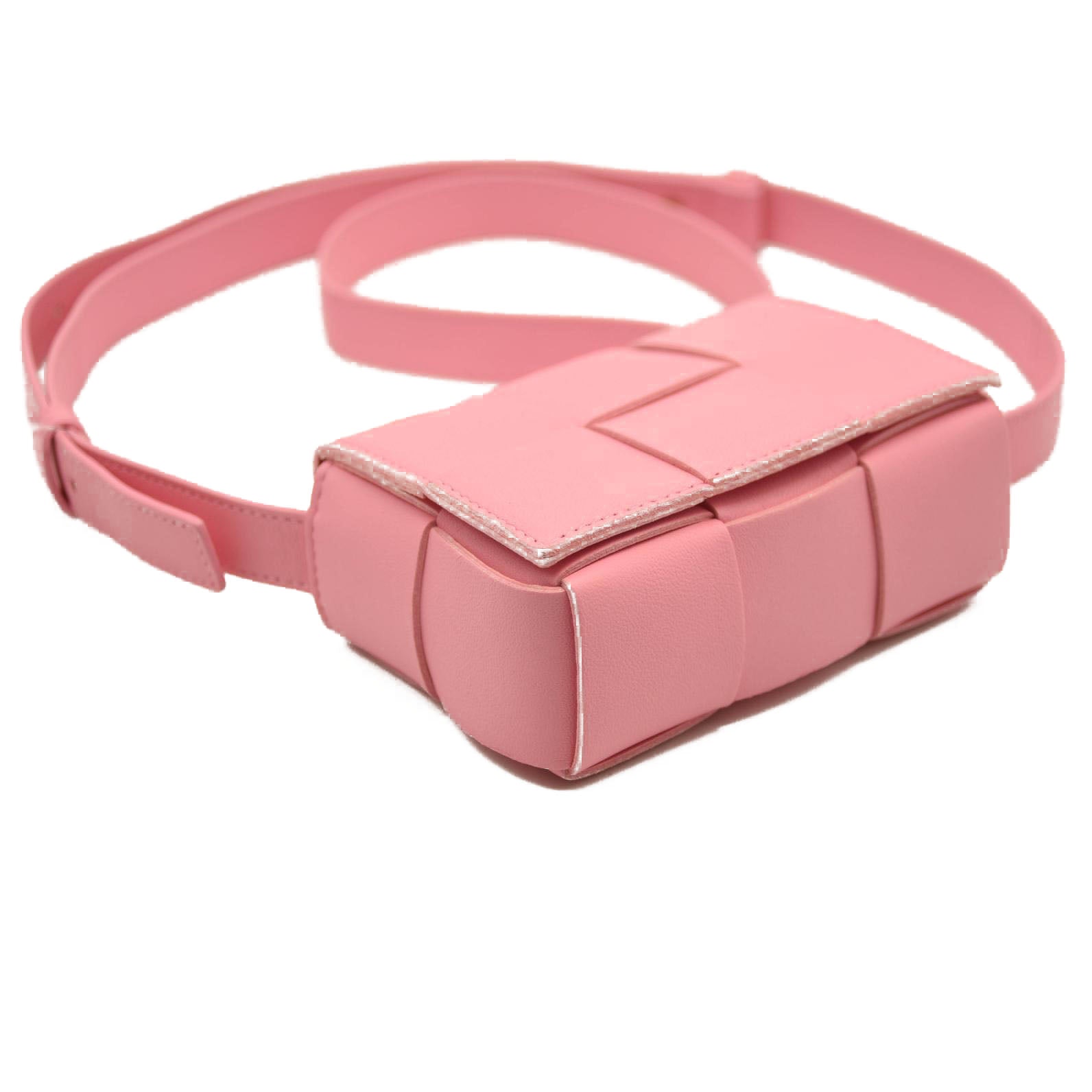 NEW BOTTEGA VENETA Lambskin Maxi Intrecciato Extra Mini Cassette Crossbody Bag Bon Bon