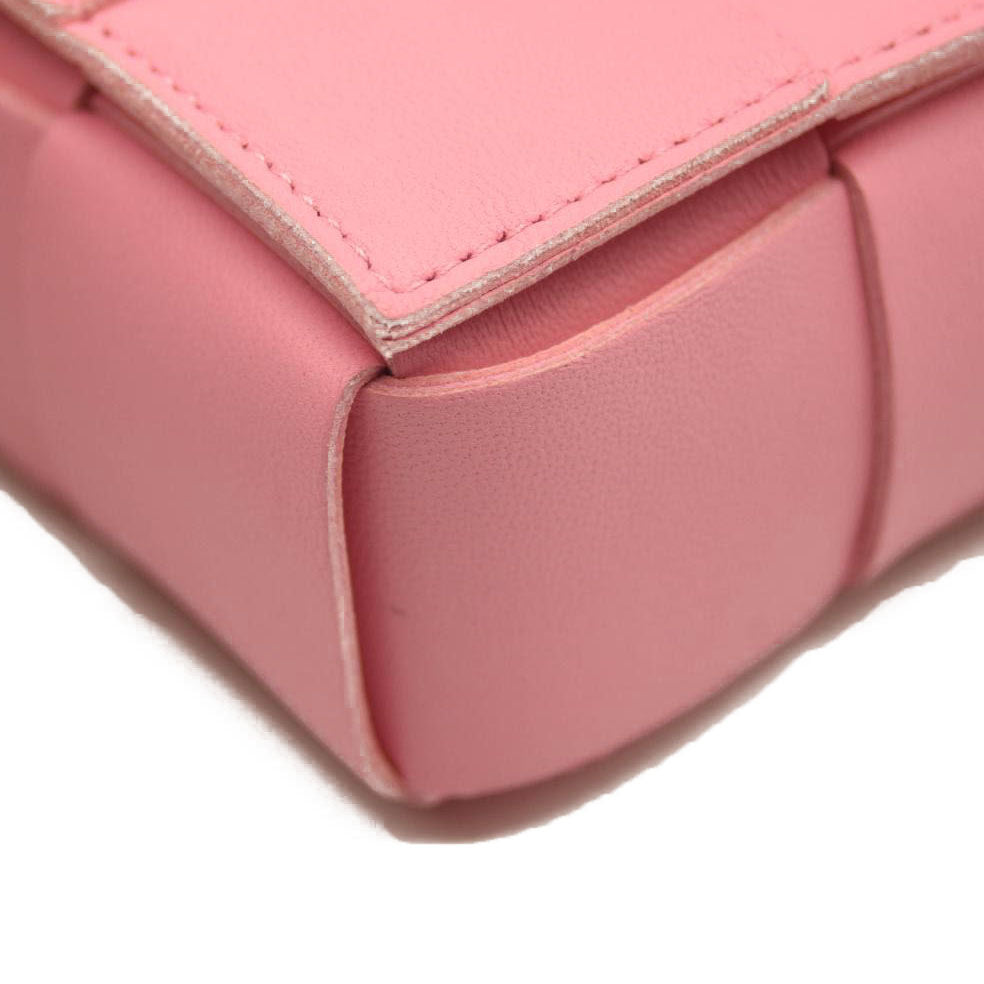 NEW BOTTEGA VENETA Lambskin Maxi Intrecciato Extra Mini Cassette Crossbody Bag Bon Bon