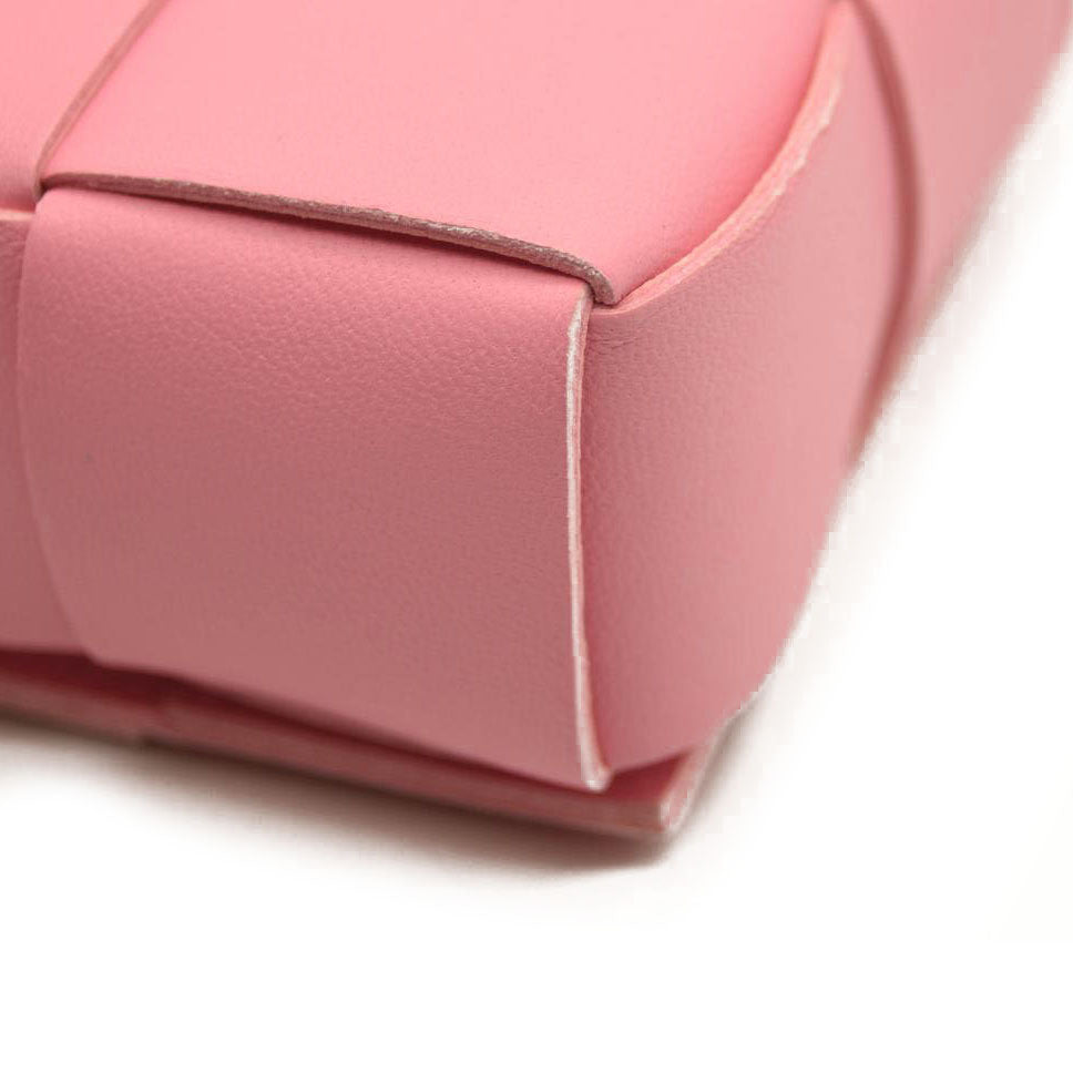 NEW BOTTEGA VENETA Lambskin Maxi Intrecciato Extra Mini Cassette Crossbody Bag Bon Bon