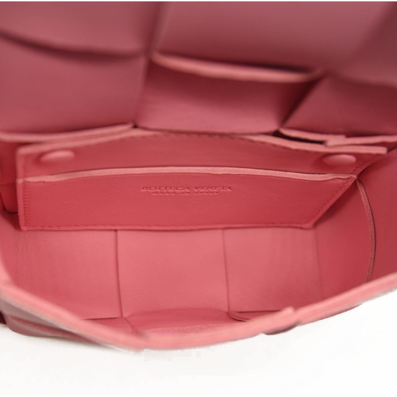 NEW BOTTEGA VENETA Lambskin Maxi Intrecciato Extra Mini Cassette Crossbody Bag Bon Bon