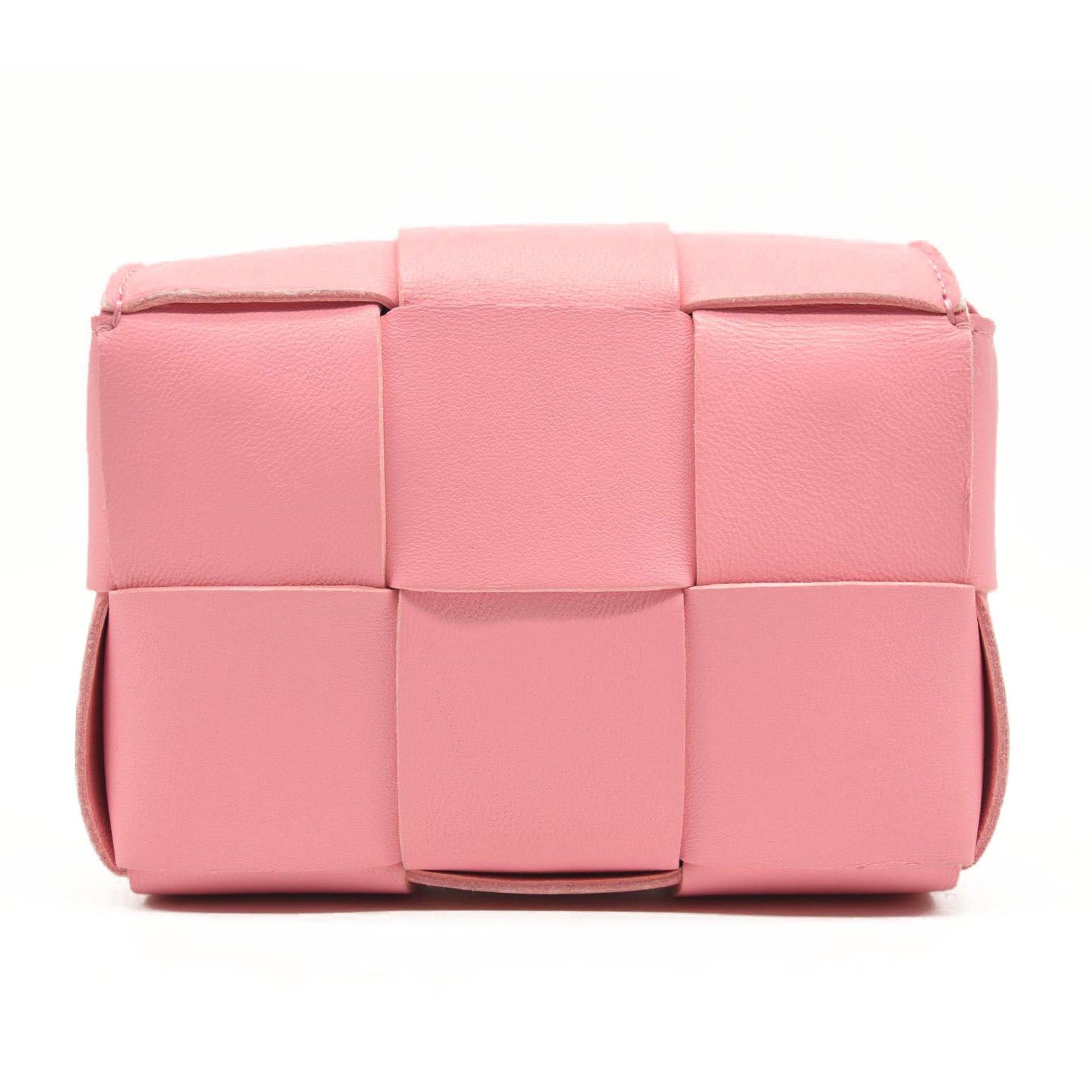 NEW BOTTEGA VENETA Lambskin Maxi Intrecciato Extra Mini Cassette Crossbody Bag Bon Bon