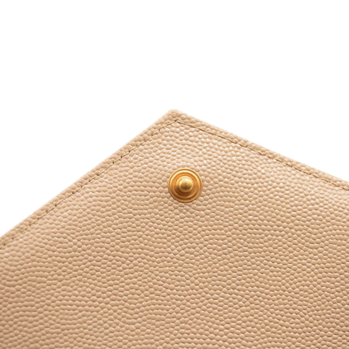 NEW Saint Laurent Envelope Wallet On Chain Bag Mixed Matelasse Beige