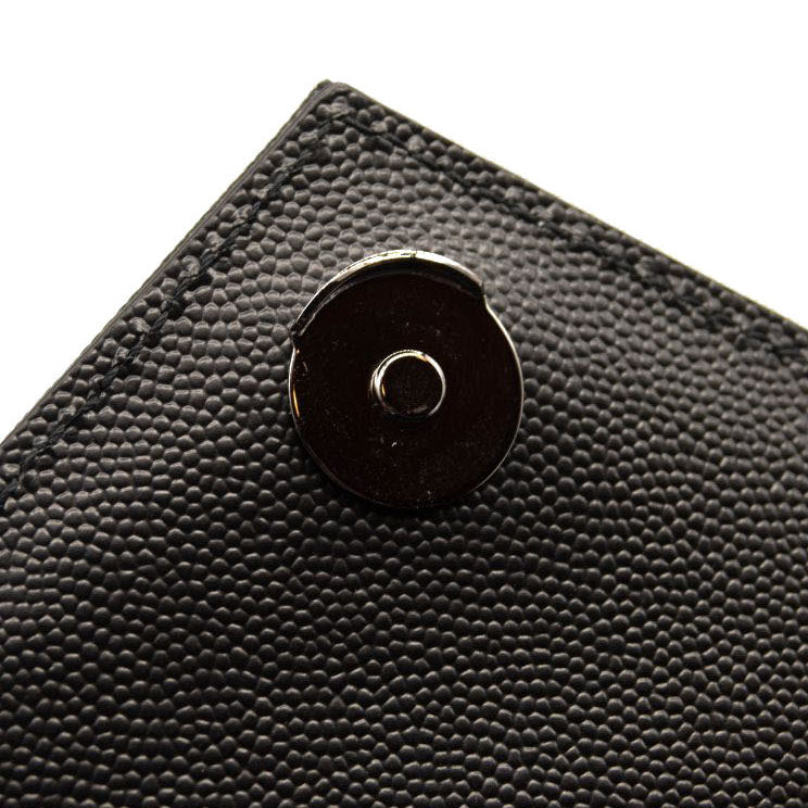 NEW Saint Laurent Grain De Poudre Textured Mixed Matelasse Triquilt Medium Monogram Satchel Black