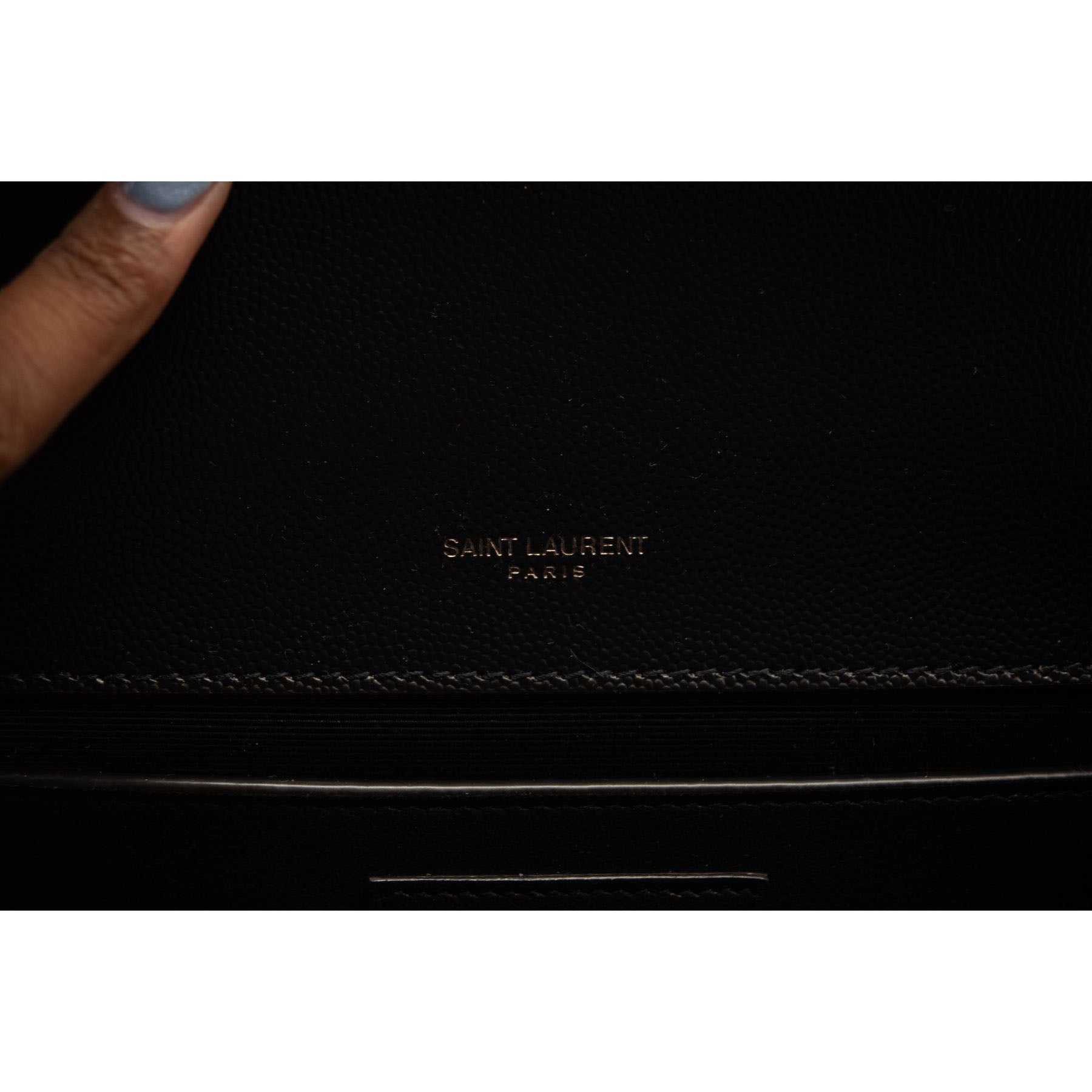 NEW Saint Laurent Grain De Poudre Textured Mixed Matelasse Triquilt Medium Monogram Satchel Black