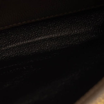 NEW Saint Laurent Envelope Wallet On Chain Bag Mixed Matelasse Dark Beige