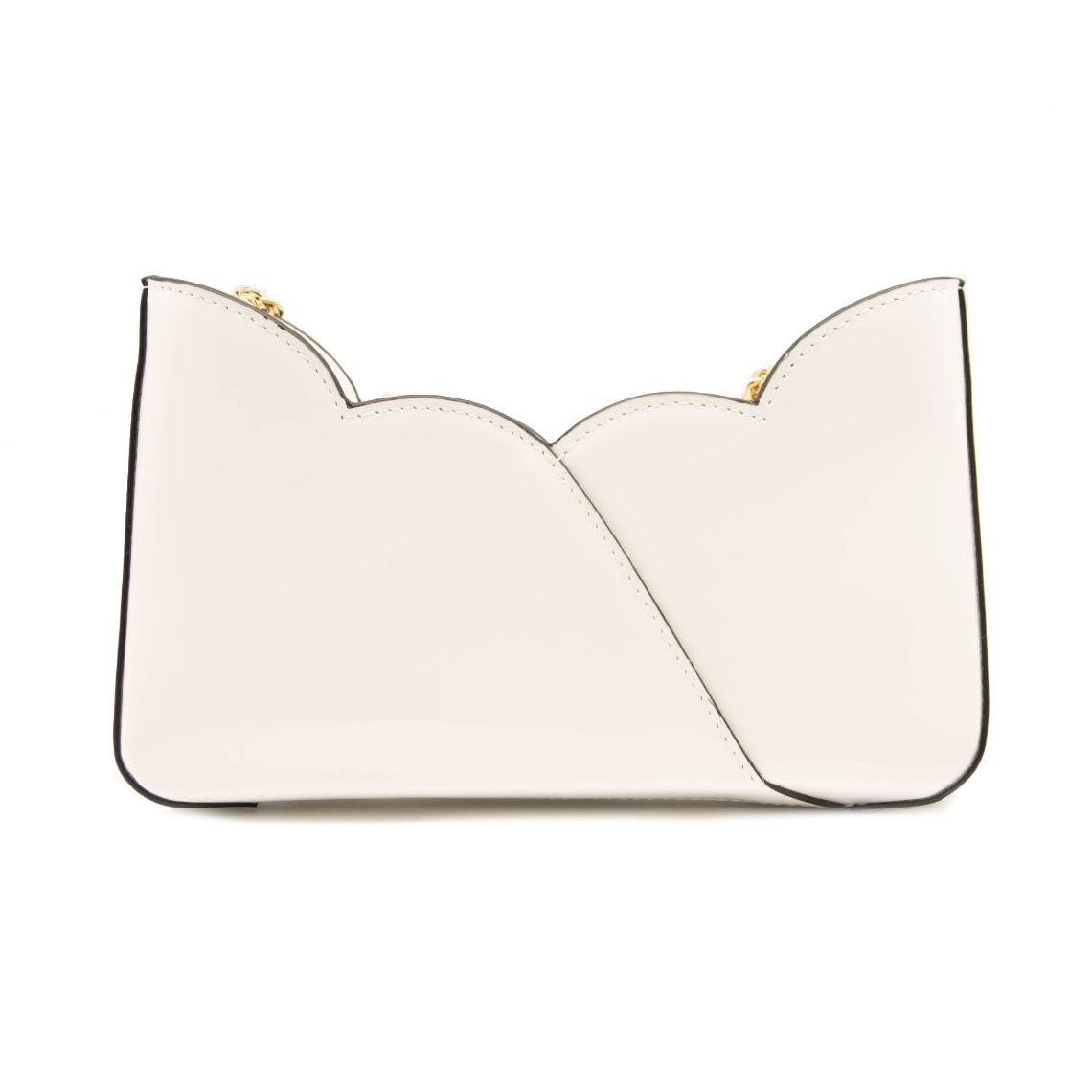 NEW Christian Louboutin White Small Hot Chick Leather Baguette Bag