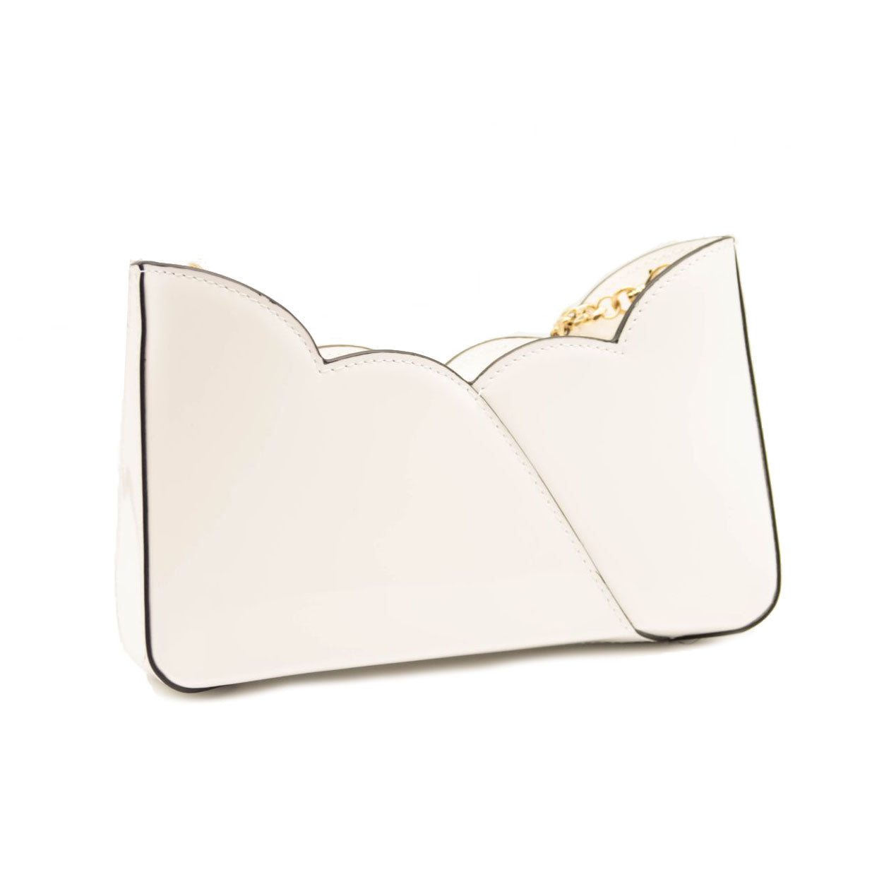 NEW Christian Louboutin White Small Hot Chick Leather Baguette Bag