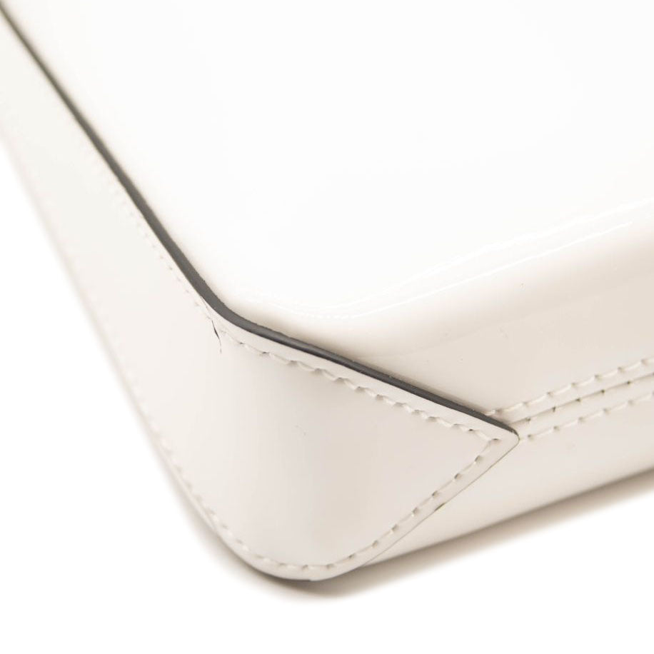 NEW Christian Louboutin White Small Hot Chick Leather Baguette Bag