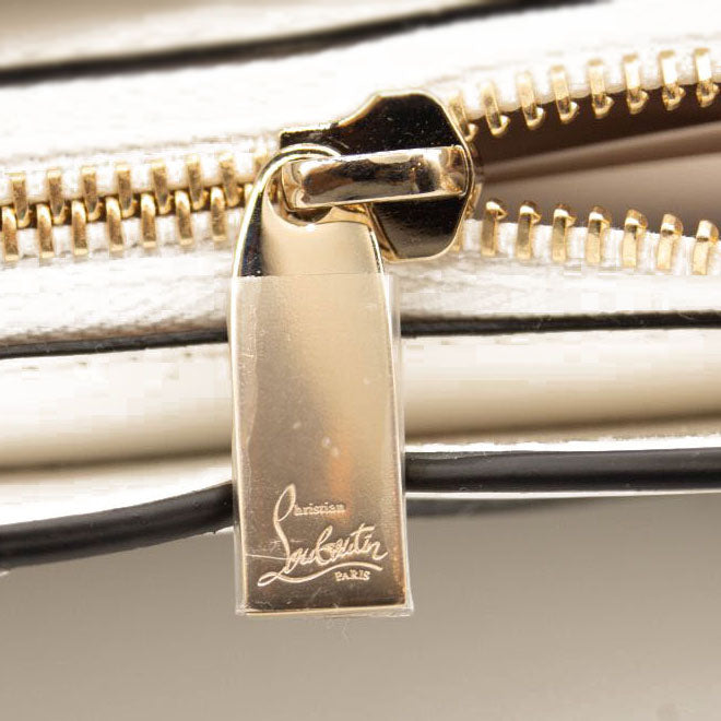 NEW Christian Louboutin White Small Hot Chick Leather Baguette Bag