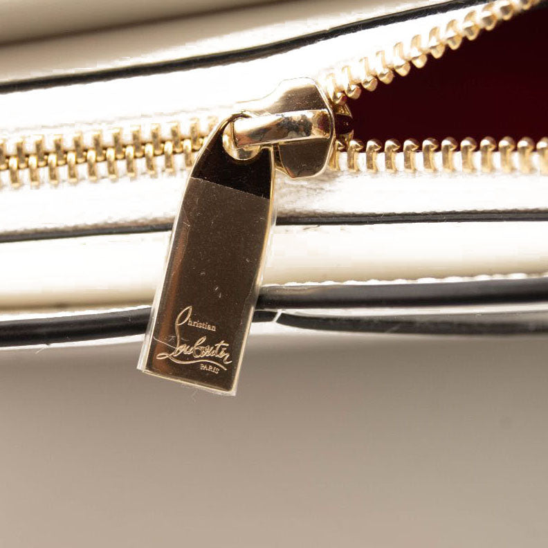 NEW Christian Louboutin White Small Hot Chick Leather Baguette Bag