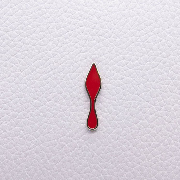 NEW Christian Louboutin Paloma Empire Maxi Spike Trim Clutch Skylight