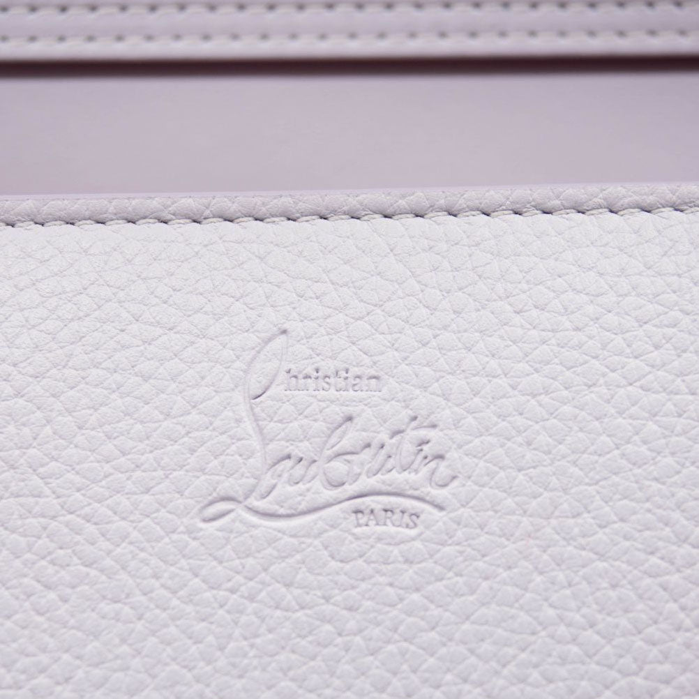 NEW Christian Louboutin Paloma Empire Maxi Spike Trim Clutch Skylight