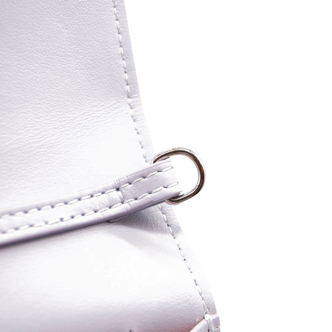 NEW Christian Louboutin Paloma Empire Maxi Spike Trim Clutch Skylight