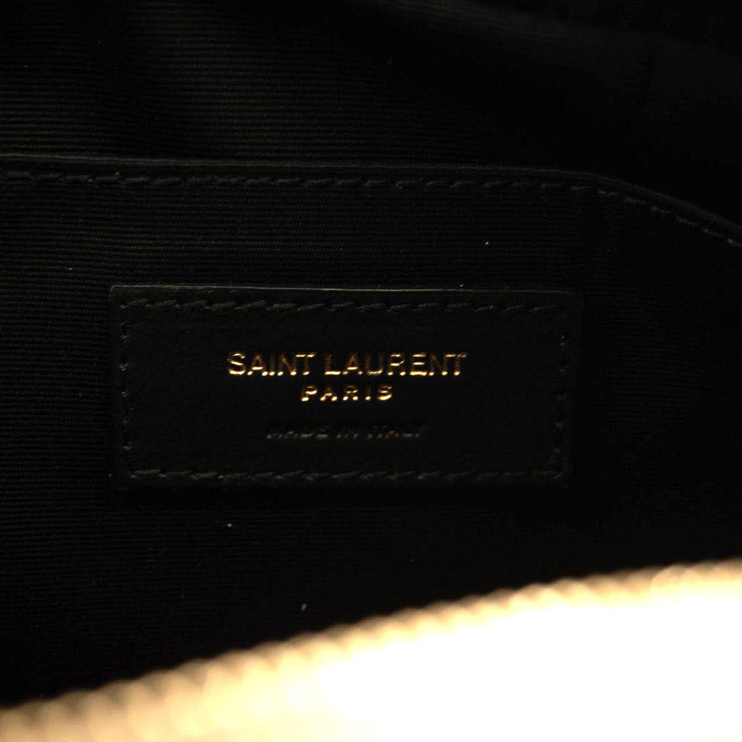 NEW SAINT LAURENT Calfskin Matelasse Monogram Lou Camera Bag in Off White Cream