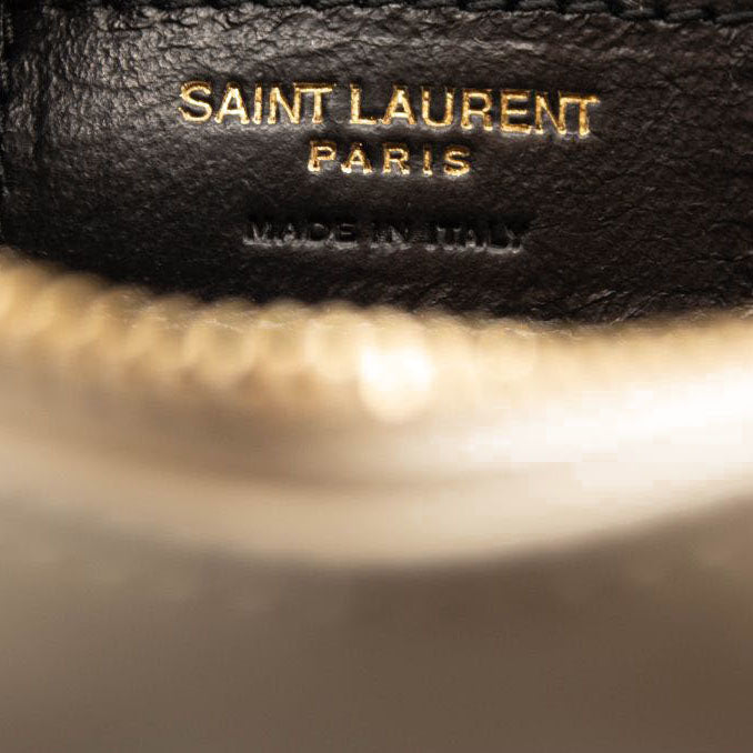 NEW SAINT LAURENT Calfskin Matelasse Monogram Lou Camera Bag in Off White Cream