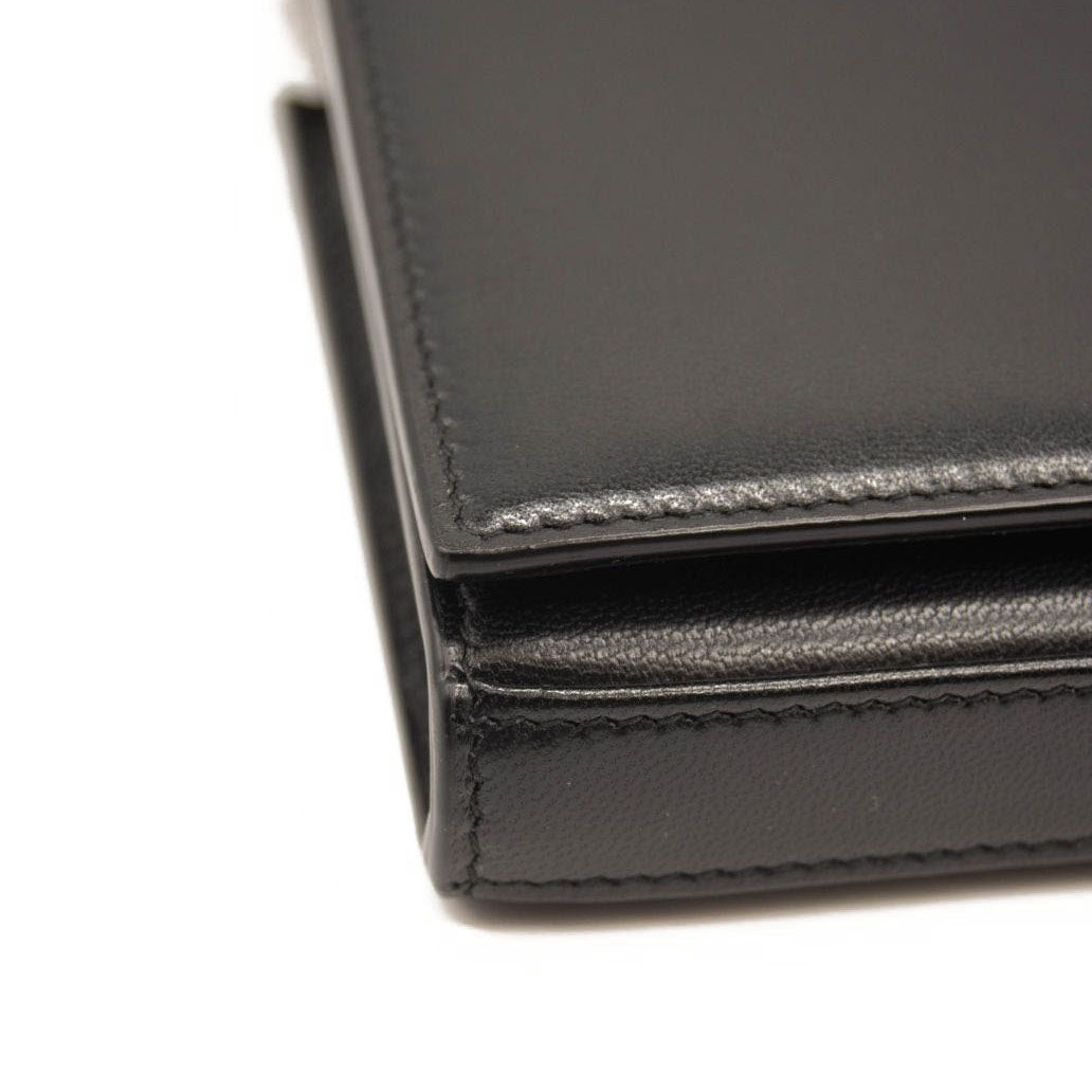 NEW Saint Laurent Monogram Cassandra Tri Metal Chain Wallet Bag WOC