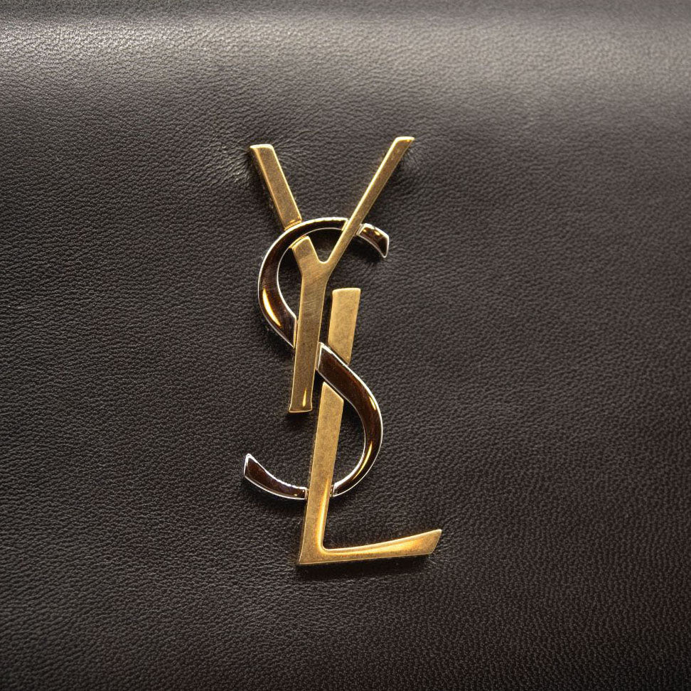 NEW Saint Laurent Monogram Cassandra Tri Metal Chain Wallet Bag WOC