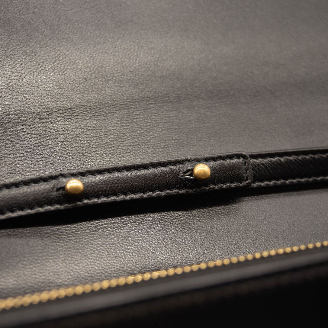 NEW Saint Laurent Monogram Cassandra Tri Metal Chain Wallet Bag WOC