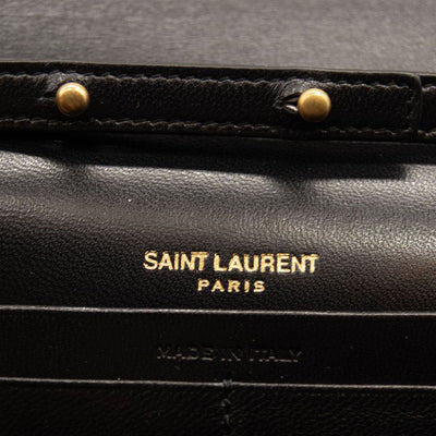 NEW Saint Laurent Monogram Cassandra Tri Metal Chain Wallet Bag WOC
