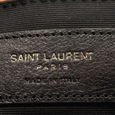 NEW Saint Laurent Lou Camera Medium Zip Leather Shoulder Bag Silver