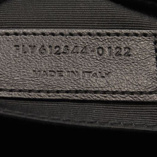 NEW Saint Laurent Lou Camera Medium Zip Leather Shoulder Bag Silver