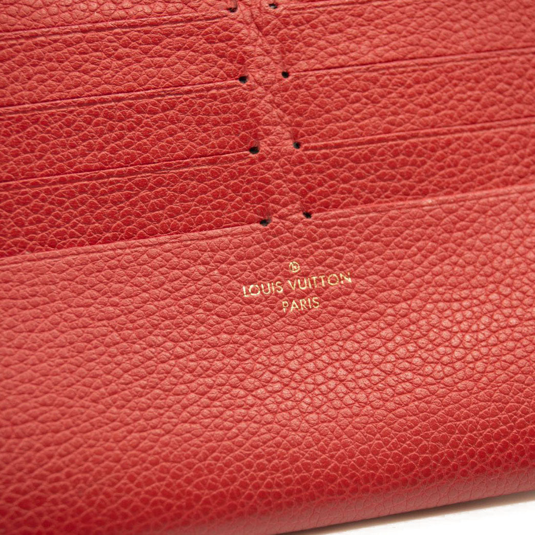 LOUIS VUITTON Empreinte Pochette Felicie Chain Wallet Cherry