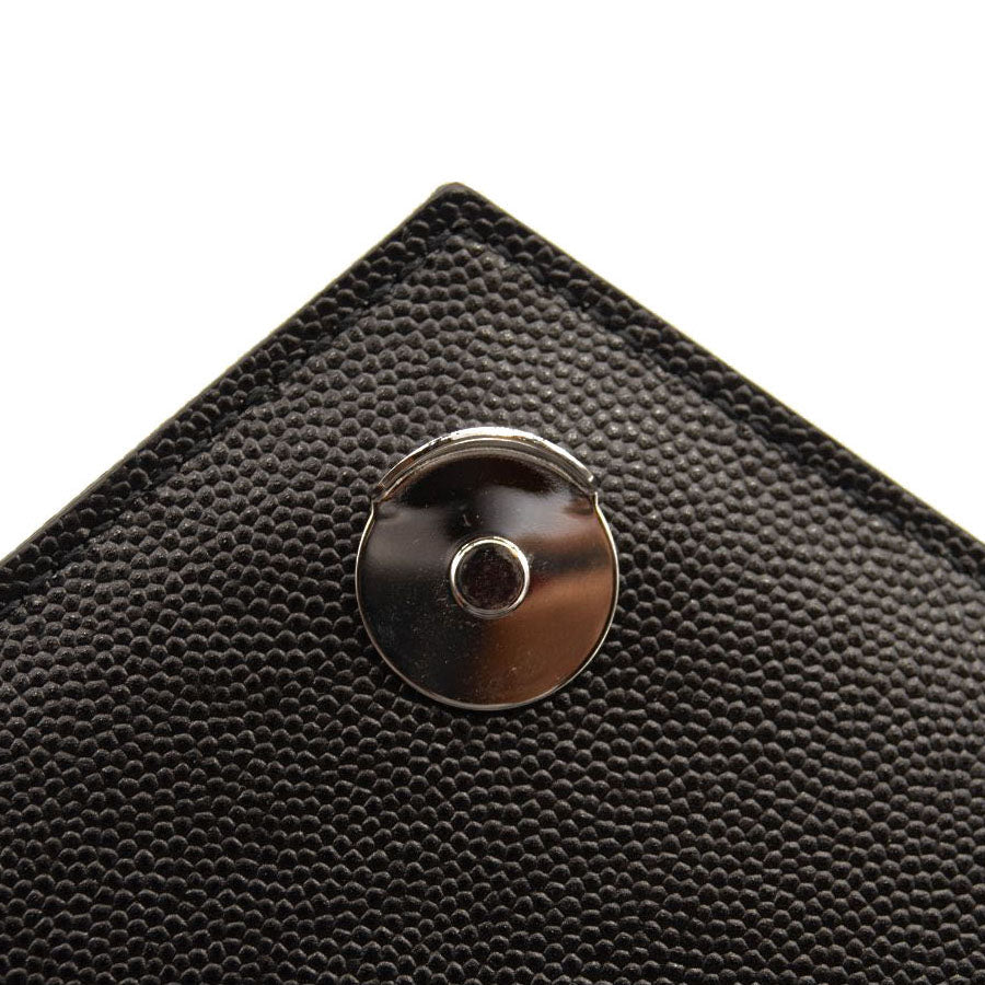 NEW SAINT LAURENT Grain De Poudre Textured Mixed Matelasse Triquilt Small Monogram Satchel Black