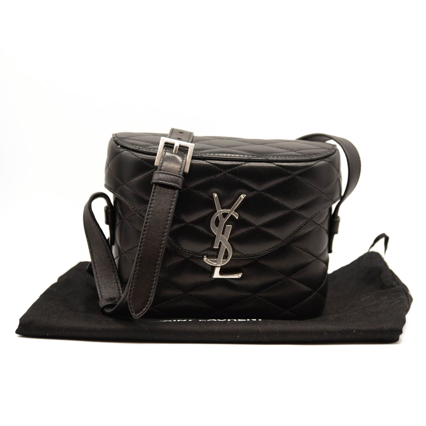 NEW Saint Laurent June Quilted Leather Binocular Bag