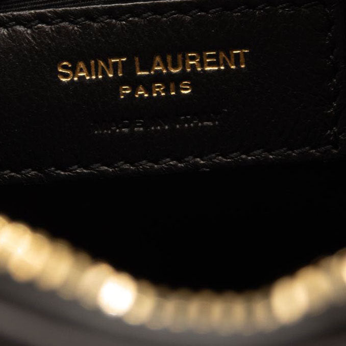 NEW Saint Laurent Grey Matelasse Leather Medium Monogram Lou Camera Crossbody Bag