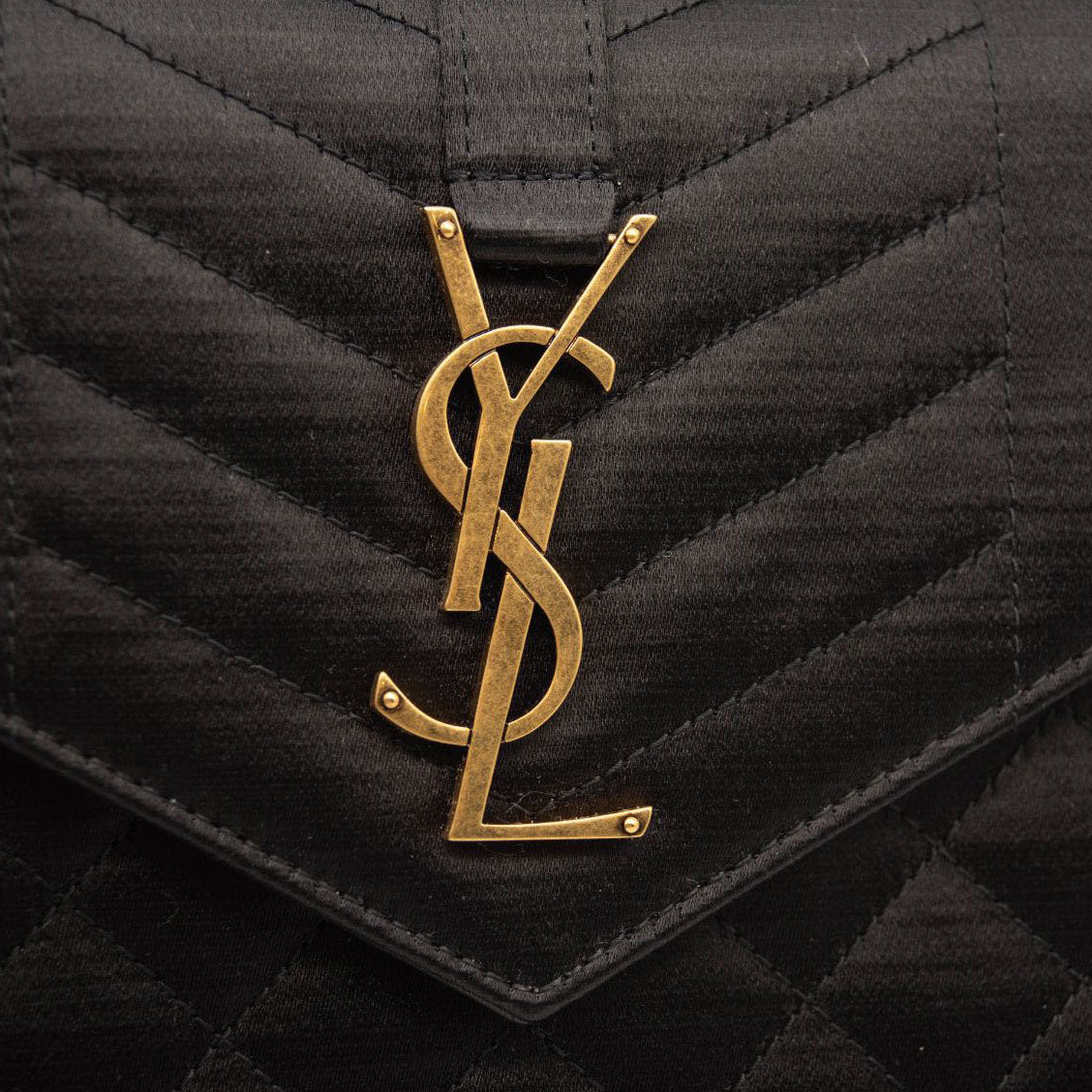 NEW Saint Laurent Envelope Chain Wallet in Mix Matelasse Satin Crossbody