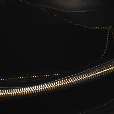 SAINT LAURENT Calfskin Y Quilted Monogram Medium Loulou Chain Satchel Black