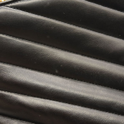 SAINT LAURENT Calfskin Y Quilted Monogram Medium Loulou Chain Satchel Black