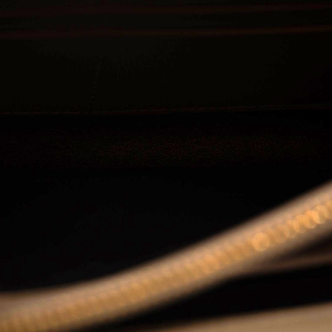 NEW SAINT LAURENT Grain De Poudre Mixed Matelasse Triquilt Monogram Chain Wallet Dark Beige