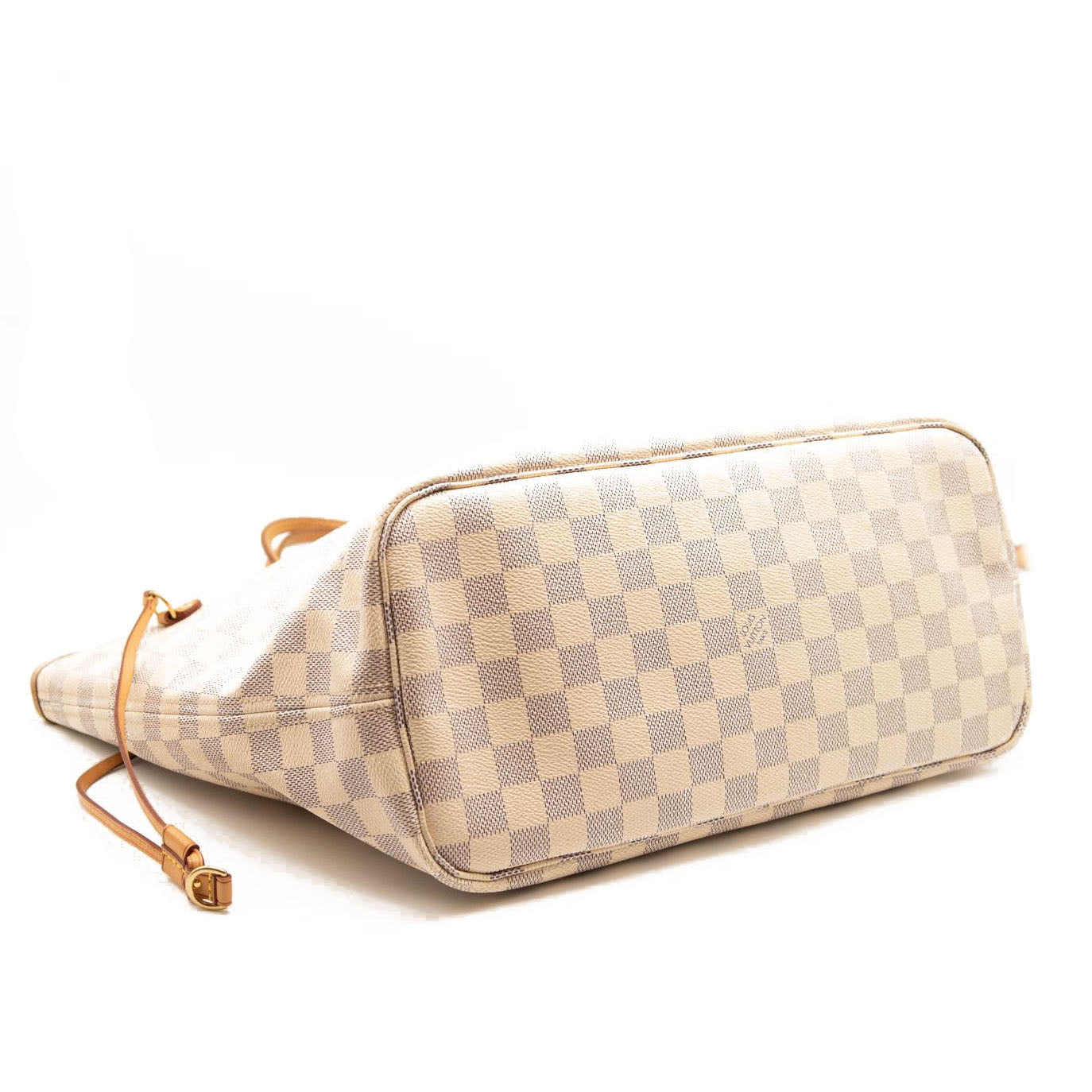 LOUIS VUITTON Damier Azur Neverfull MM Rose Ballerine USED FL3158