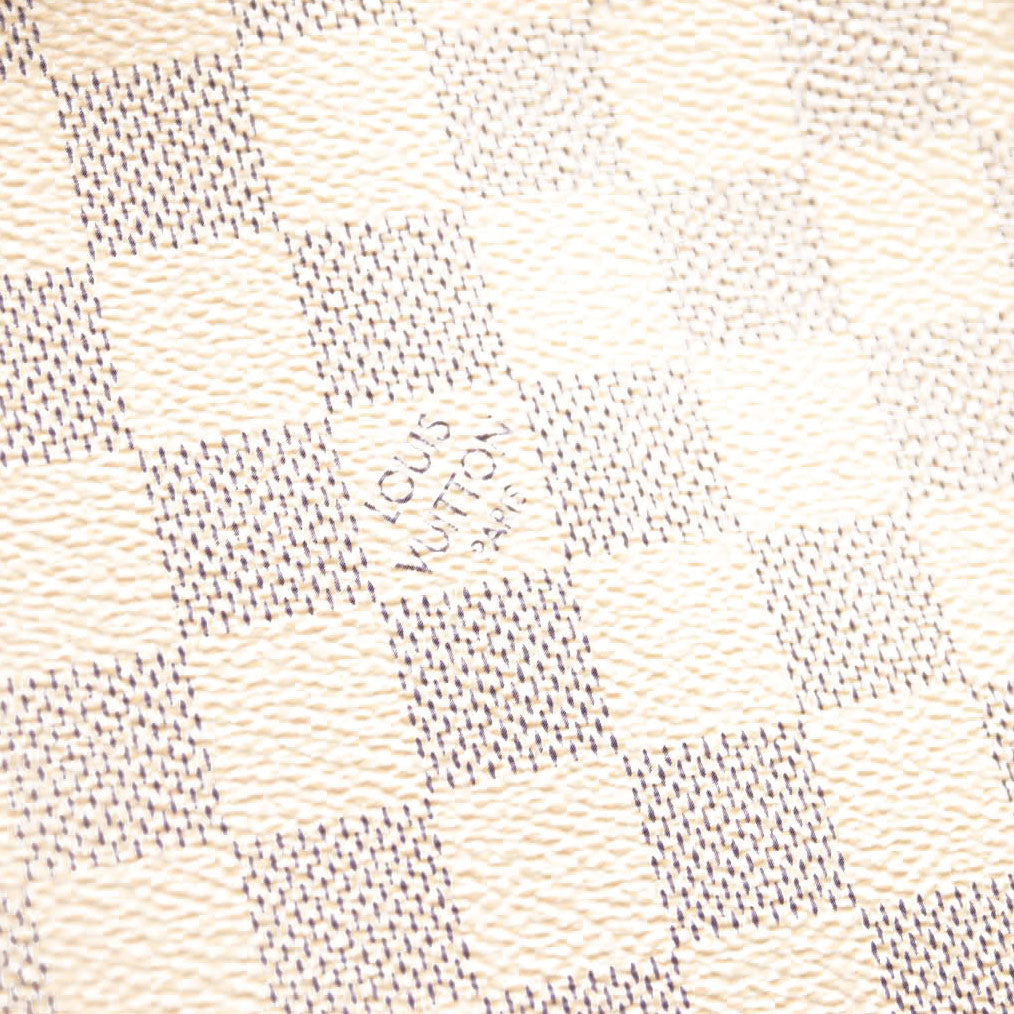 LOUIS VUITTON Damier Azur Neverfull MM Rose Ballerine USED FL3158