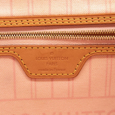 Louis Vuitton Damier Azur Neverfull mm Rose Ballerine used FL3158