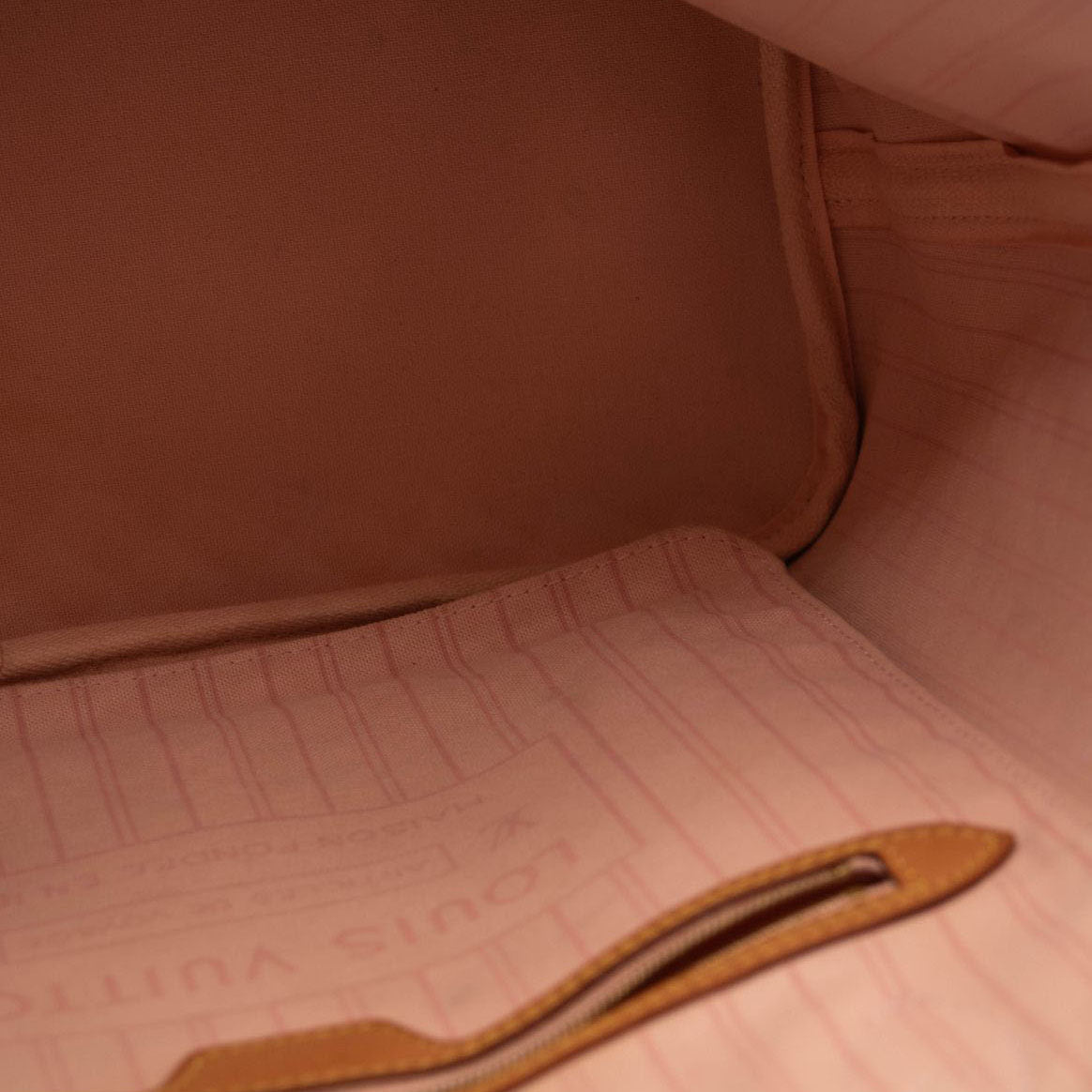 LOUIS VUITTON Damier Azur Neverfull MM Rose Ballerine USED FL3158