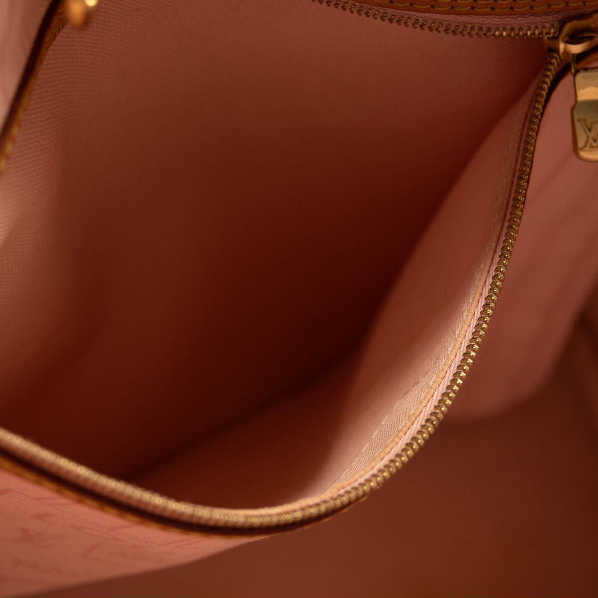 LOUIS VUITTON Damier Azur Neverfull MM Rose Ballerine USED FL3158
