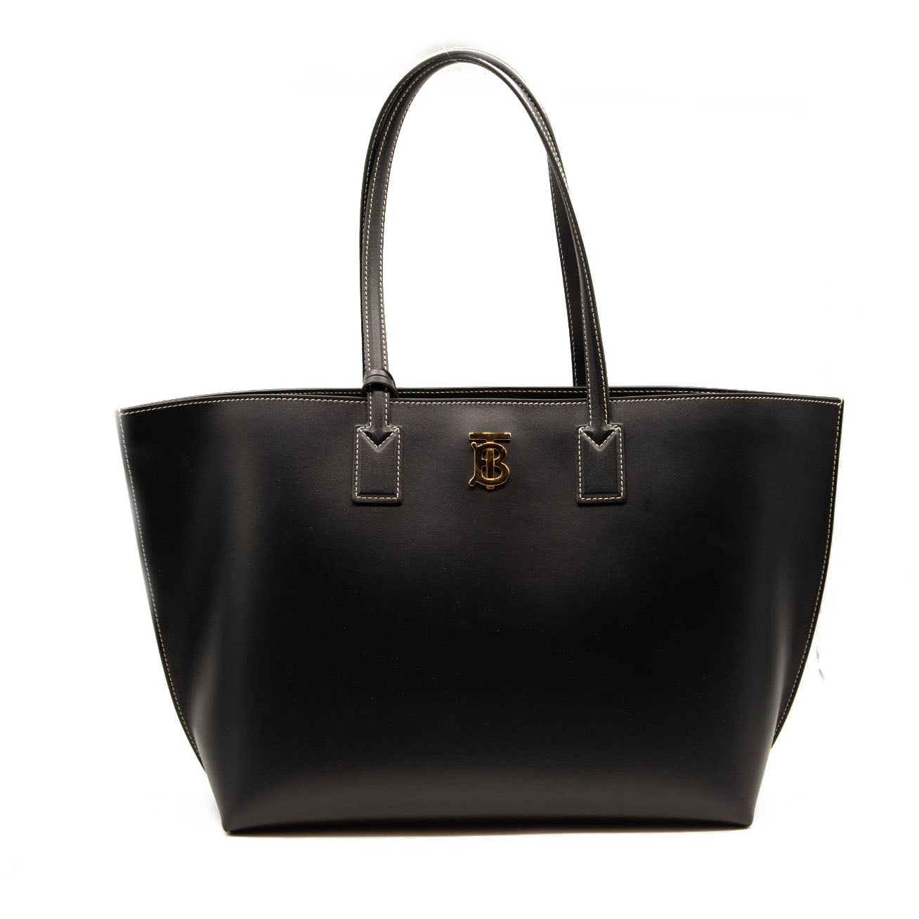 NEW Burburry Medium Soft TB Monogram Leather Tote - MyDesignerly
