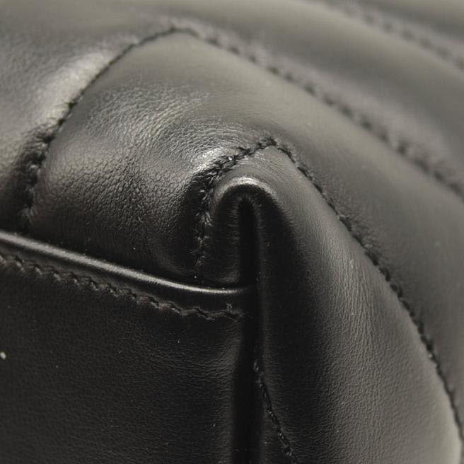 NEW SAINT LAURENT Calfskin Y Quilted Monogram Medium Loulou Chain Satchel Black