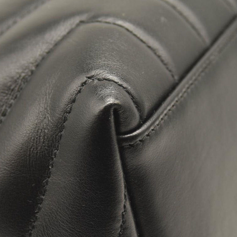 NEW SAINT LAURENT Calfskin Y Quilted Monogram Medium Loulou Chain Satchel Black