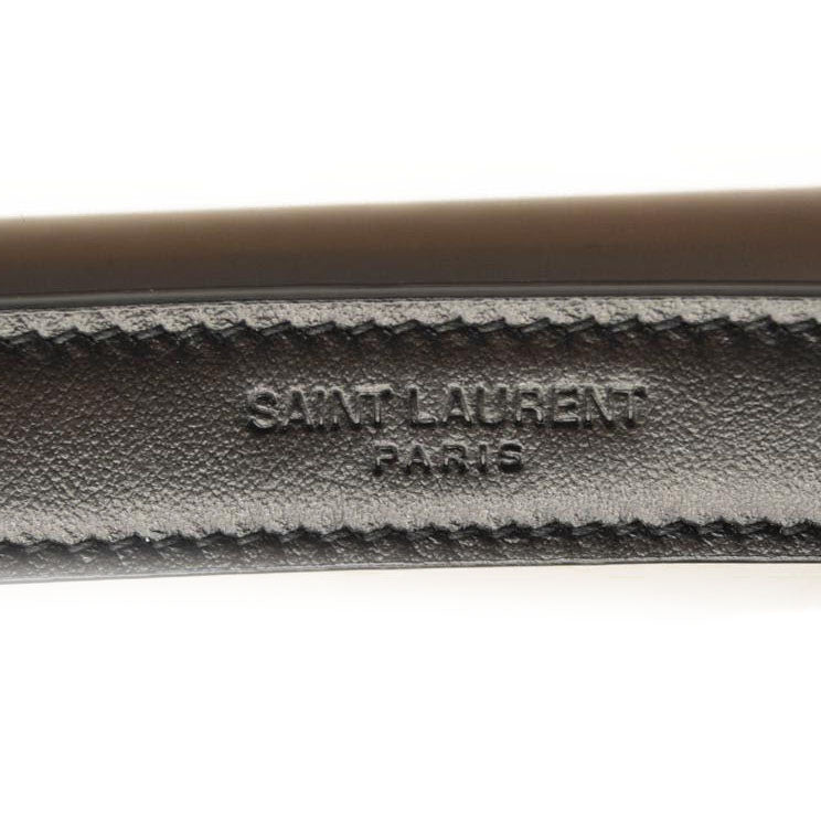 NEW SAINT LAURENT Calfskin Y Quilted Monogram Medium Loulou Chain Satchel Black