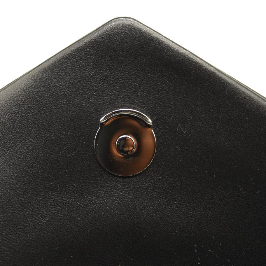 NEW SAINT LAURENT Calfskin Y Quilted Monogram Medium Loulou Chain Satchel Black