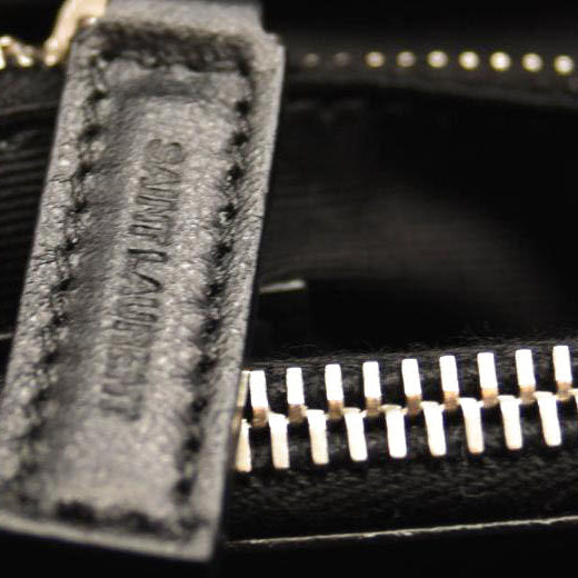 NEW SAINT LAURENT Calfskin Y Quilted Monogram Medium Loulou Chain Satchel Black